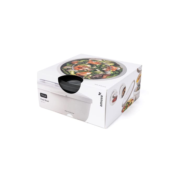 Amuse Tylla Foodbowl 200 + 1000 + 2000 ml Zwart