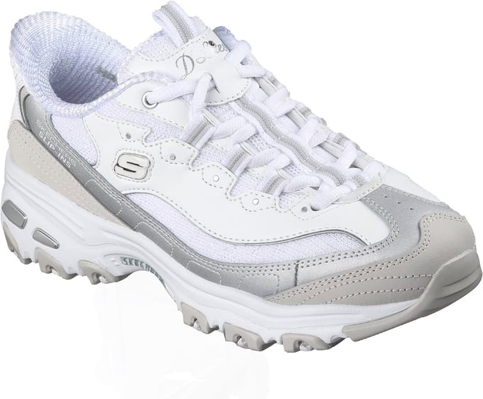 Skechers D´LITES - SMOOTH NOSTALGIA damessneaker, instapper 150537 wit