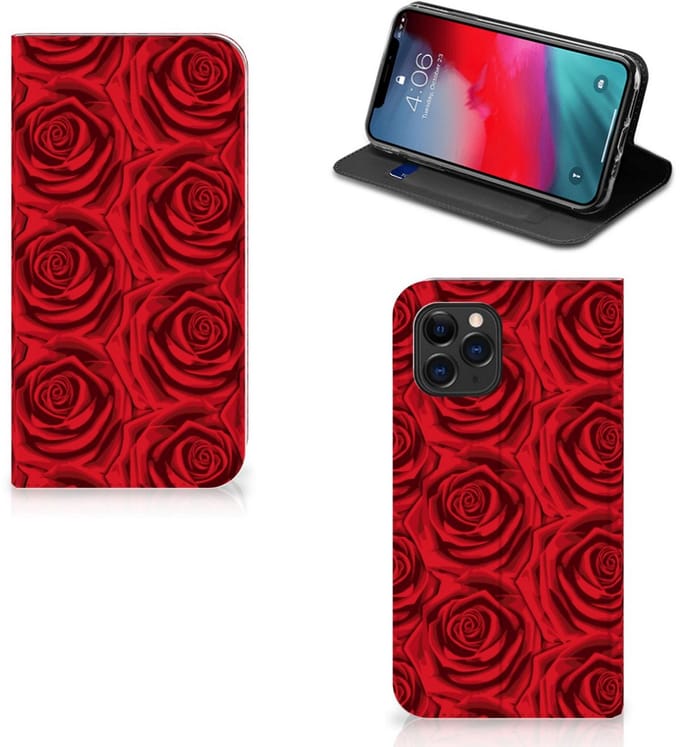 Book Case voor Apple iPhone 11 Pro Smart Cover Red Roses