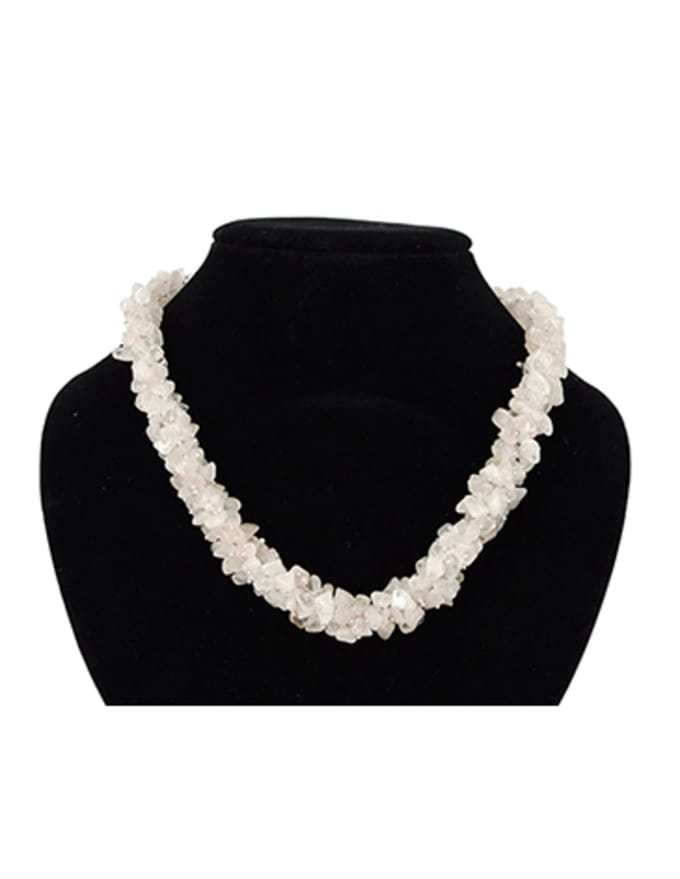 Roze kwarts splitketting cluster
