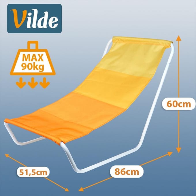 Vilde - Strandstoel - Opvouwbaar - Geel - 2 Stuks