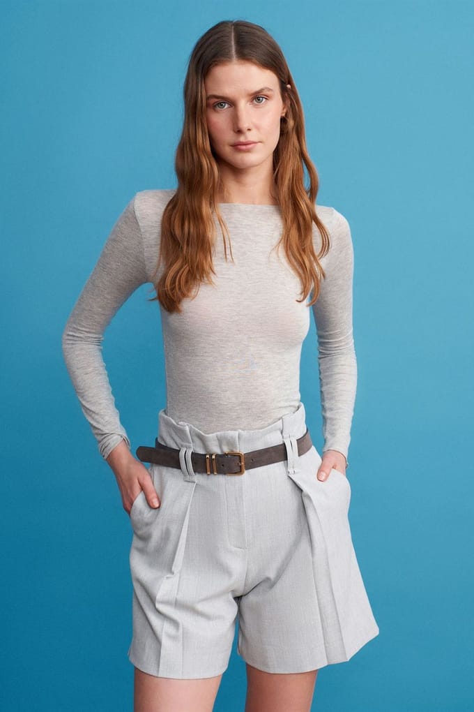 Hoogwaardige Tailleshorts met Ceintuur