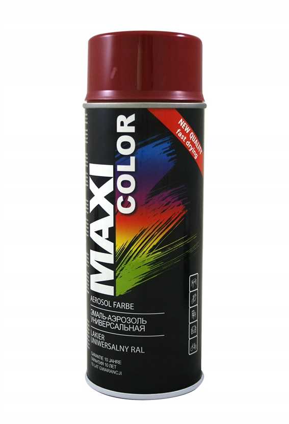 Acryl Vernis Rood Paars Glans Maxi Kleur Ral3004 400Ml Spuitbus Motip
