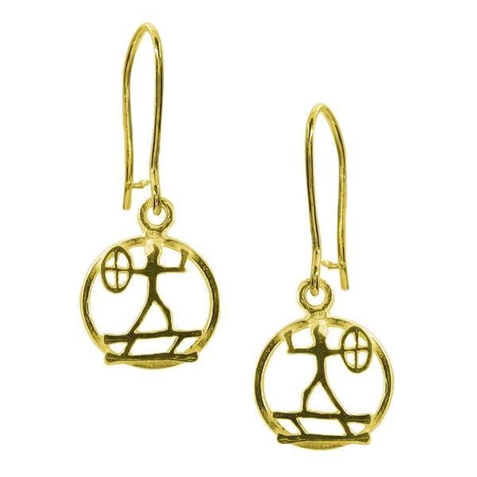 Oorbellen, hang, Kleine gouden Sjamaan