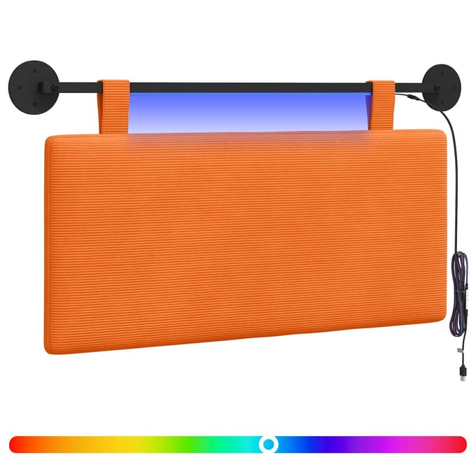 vidaXL - Hangend - hoofdbord - Oranje - Corduroy - stof