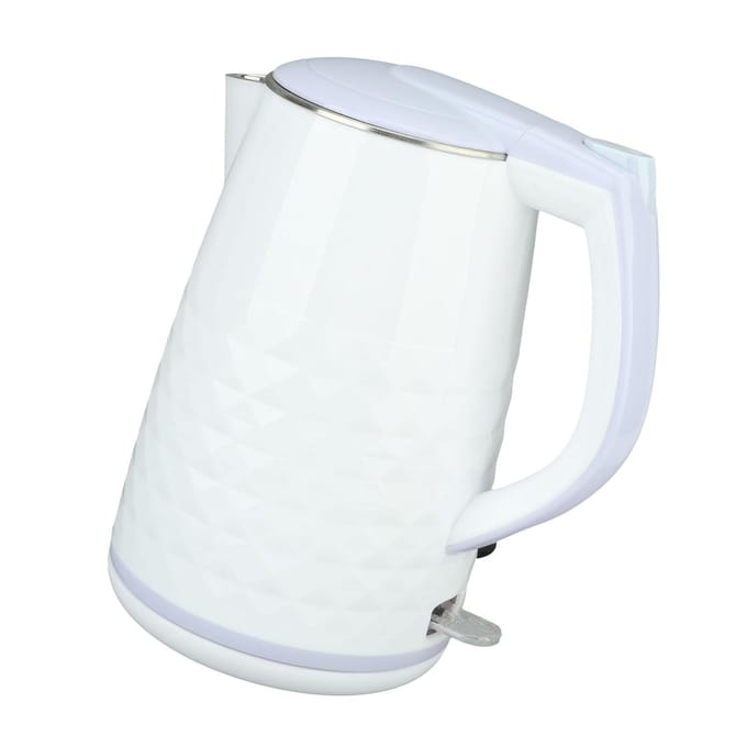 Elektrische Waterkoker 2000W Dubbel RVS 2L Waterkoker Verwarmer met Automatische Uitschakeling en Kook L(for 6.5-9kg) wit