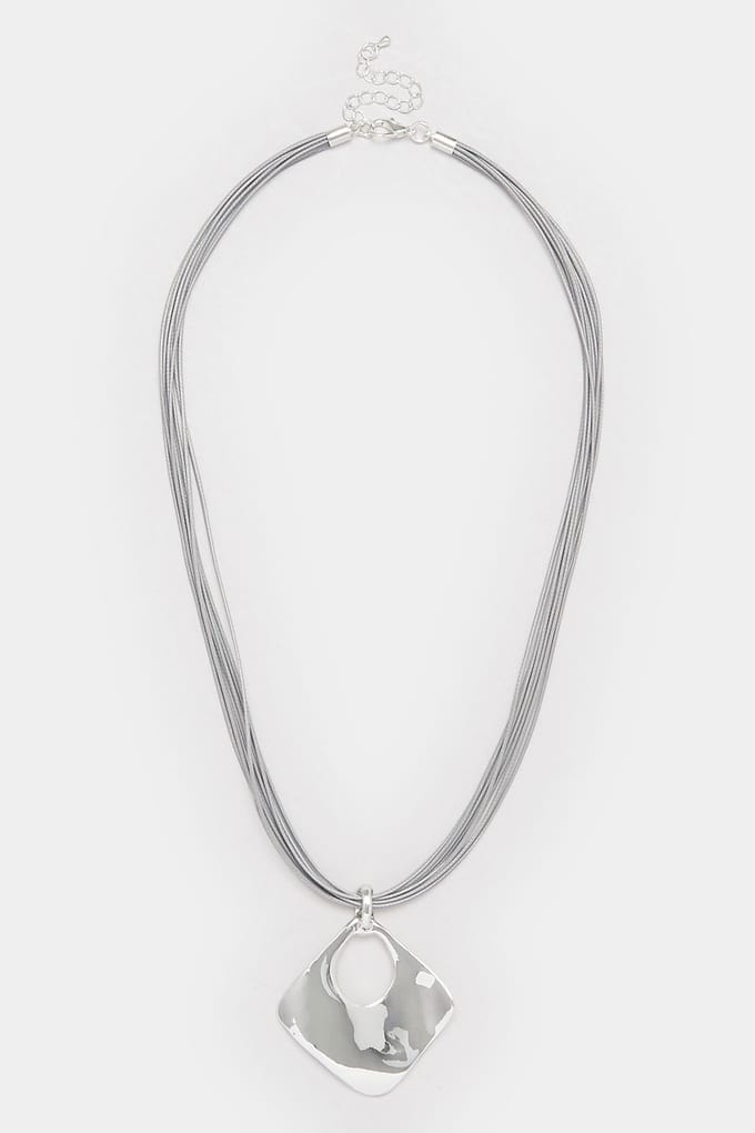 Yours Zilverkleurige Koordketting Met Hangersize One Size
