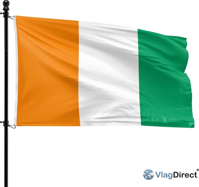 VlagDirect - Ivoriaanse vlag - Ivoorkust vlag - 90 x 150 cm