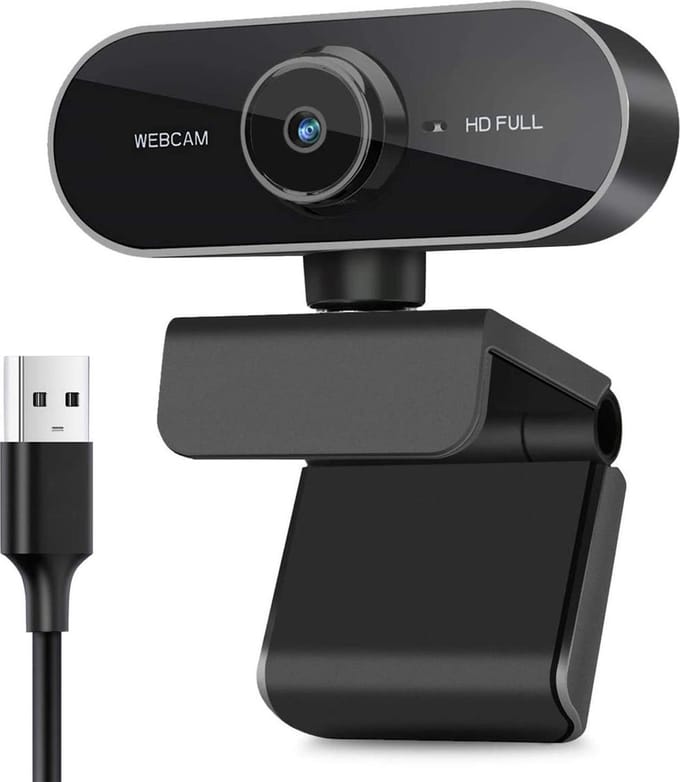 YONO Webcam voor PC met Microfoon - 1080P Full HD - Streaming Camera - Laptop - Office - Gaming - Zwart