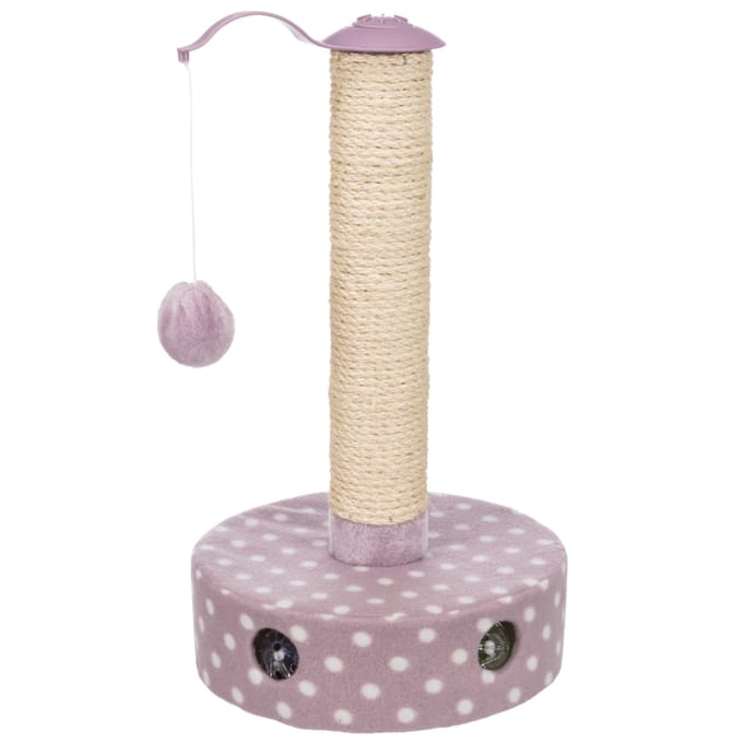 Trixie Junior Krabpaal  Ø26 x H47cm Fleece Lila/Wit