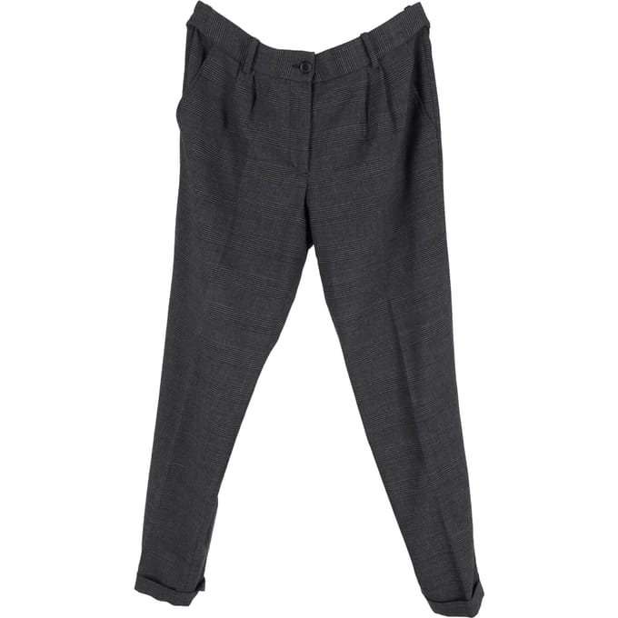 Geruite broek van Dolce & Gabbana in grijze wol