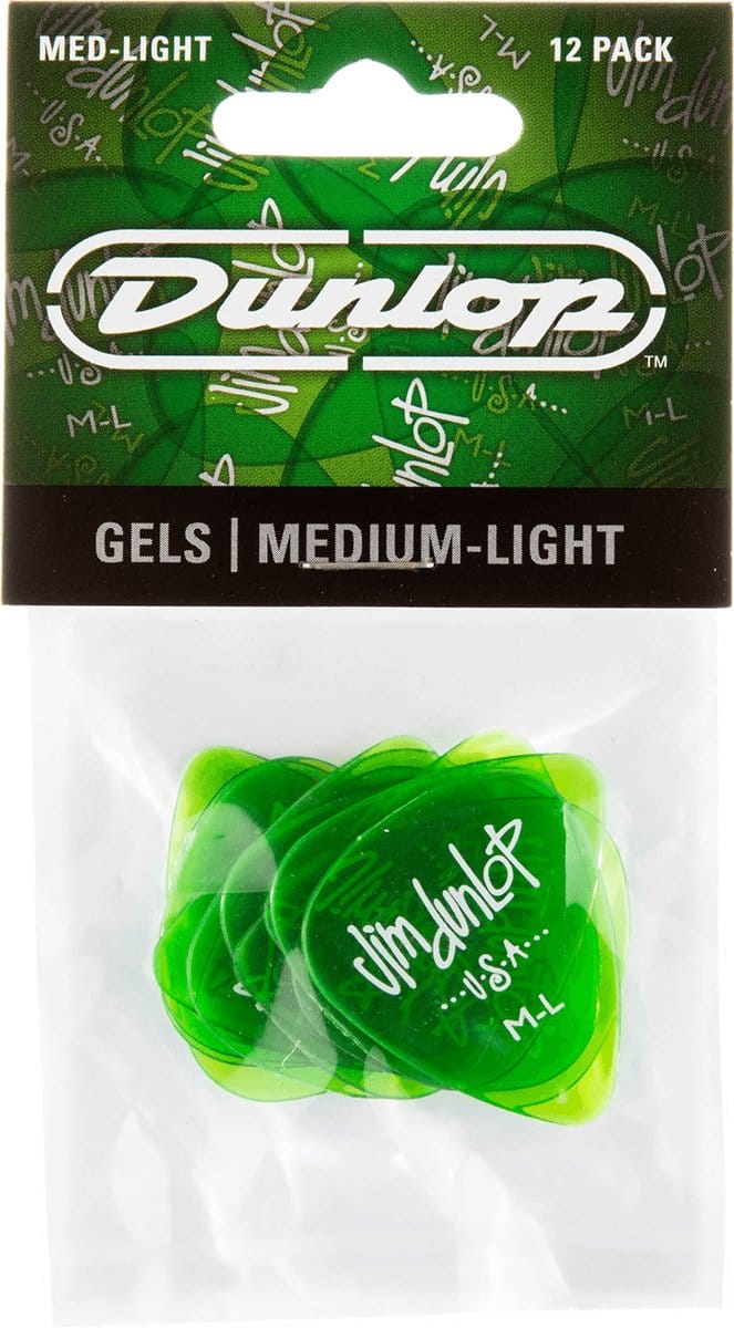 Jim Dunlop Gels - Plectrums - Medium/Light - Player's Pack 12 Stuks