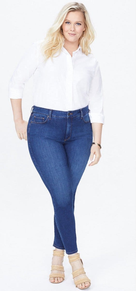 Ami Skinny Jeans Medium Blue Premium Denim (Plus)