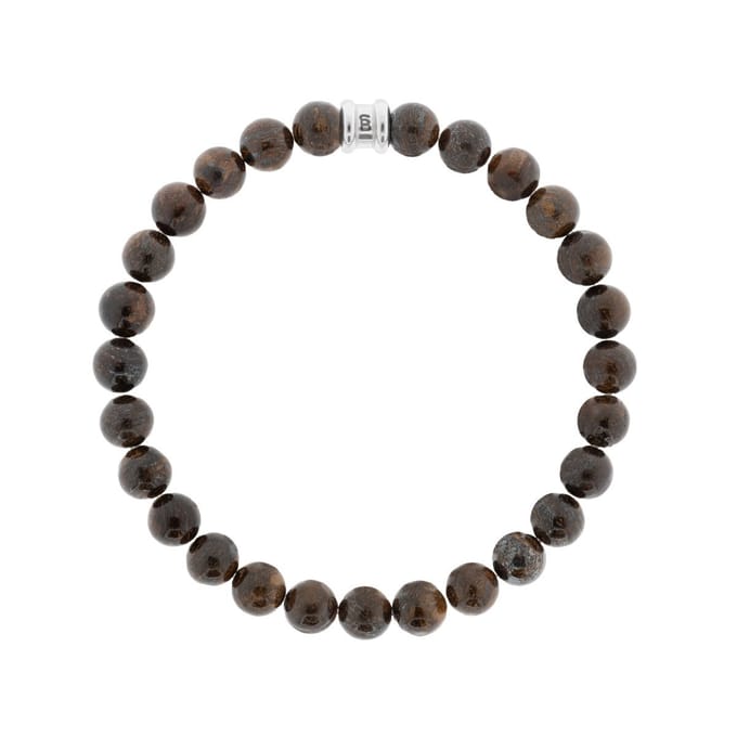 STEEL & BARNETT - Kralenarmband Heren - Bronziet - Maat M