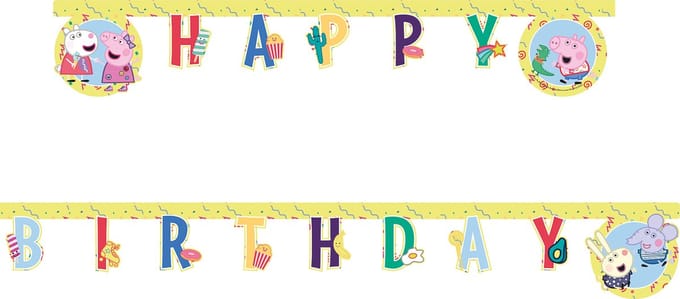 Vegaoo - Peppa Pig happy birthday slinger 2 m