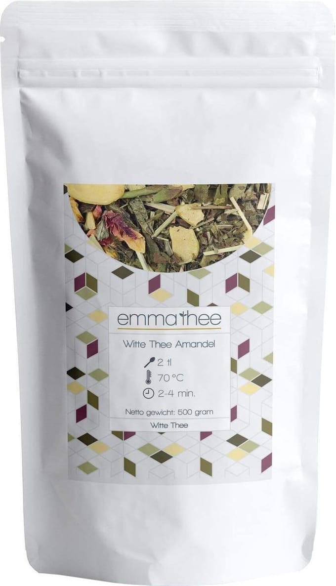 Witte thee Amandel 400 gram - Losse Thee - Puur & Natuurlijk - Kruidenthee