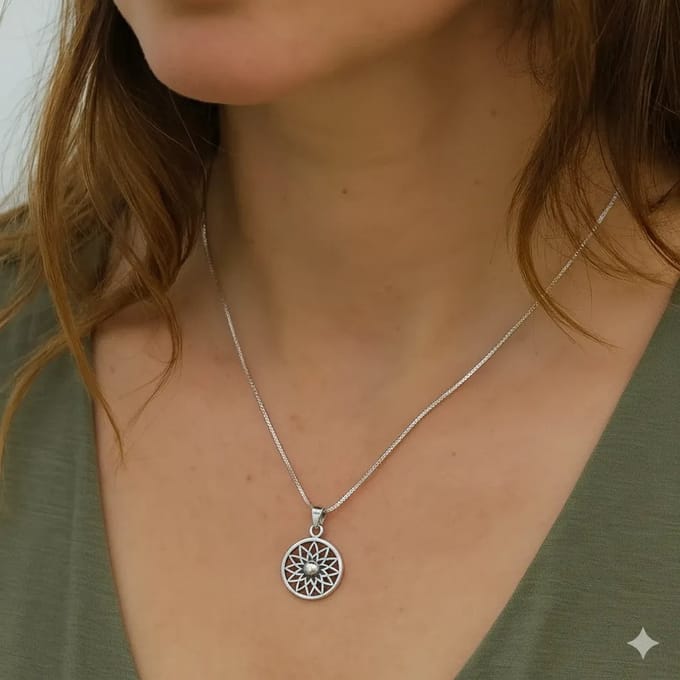 Hanger Flower of Life zilver