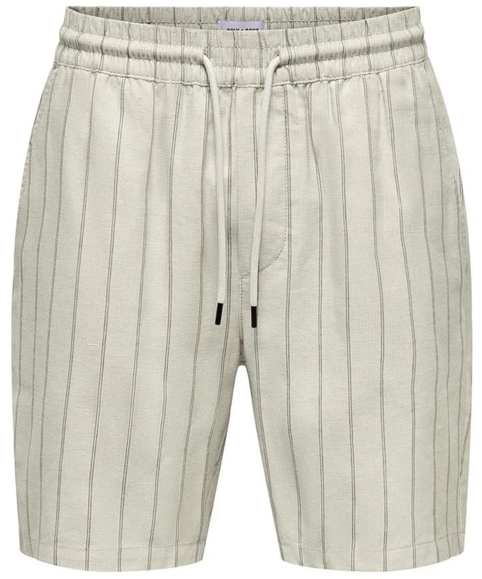 ONLY&SONS - ONSTEL STRIPE 0139 SHORTS - Heren - Bermuda shorts