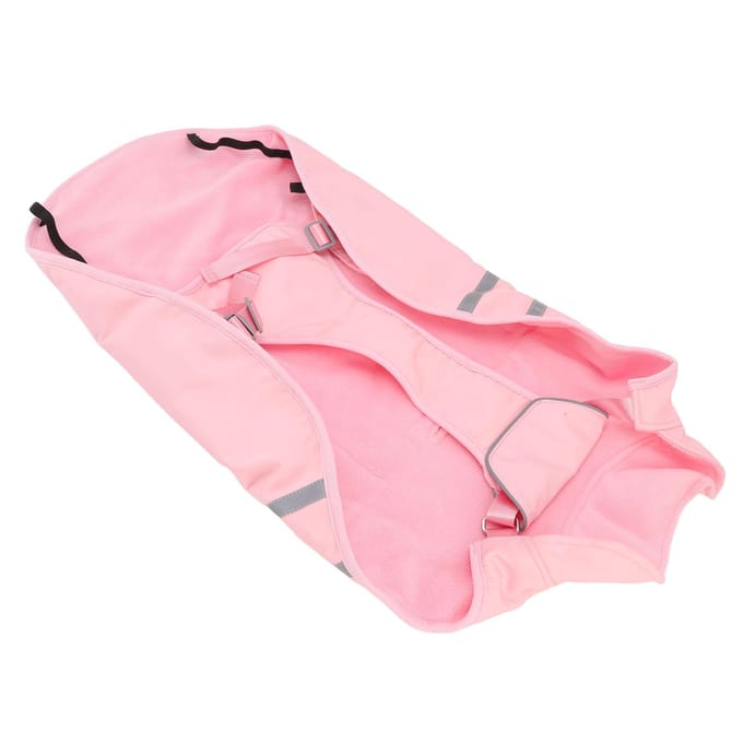 Imperméable pour chien Imperméable Coupe-vent Bande réfléchissante forte Conception d'ouverture dorsale Veste de pluie confortable pour chien M