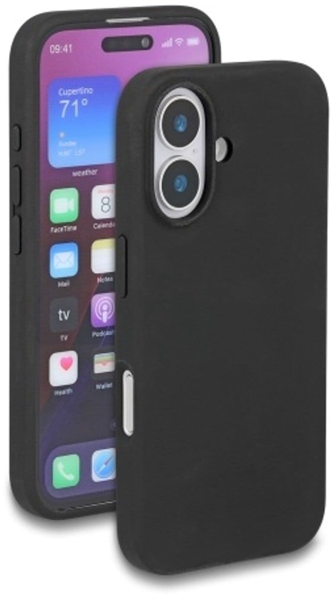 Delock Protective Case for iPhone 16 compatible with MagSafe made of soft-touch silicone black