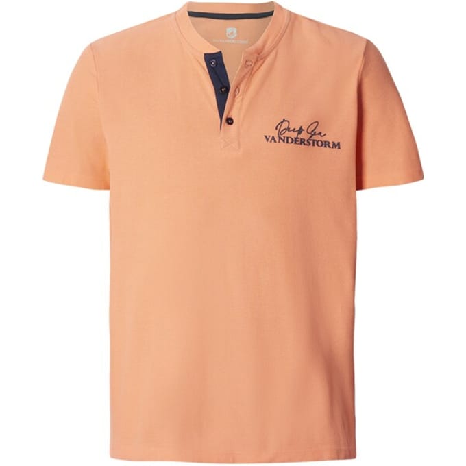 Jan Vanderstorm herren T-Shirt - 80/82 - lichtoranje - Plus Size