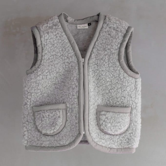 Wollen kinderbodywarmer Nilo Grijs - 4 maten