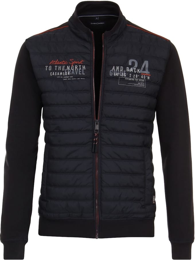 Casa Moda Atlantic Ocean Spirit Vest Opstaande Kraag Blauw - M