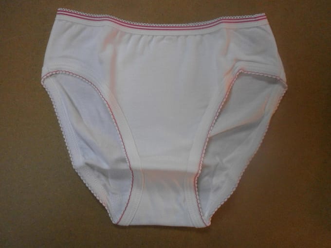 Petit Bateau - 2 Pack - Slip - Onderbroek - wit met boord fuchia - 12 jaar 150