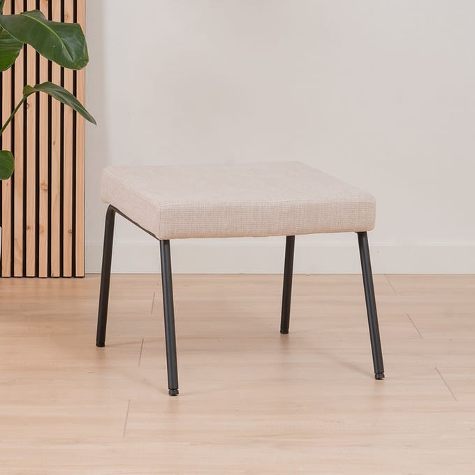 Bronx71® Hocker Espen beige gerecyclede stof
