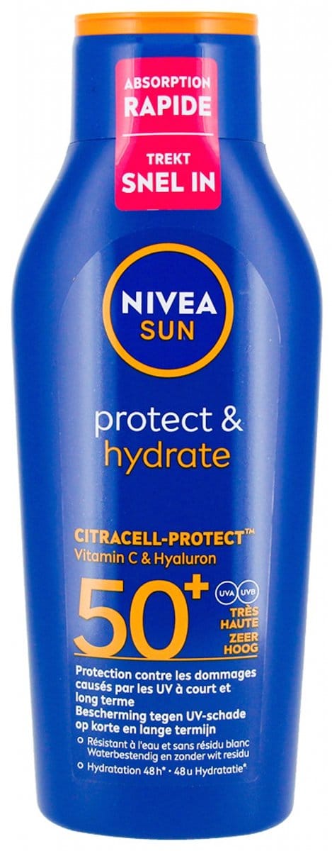 Nivea Sun Protect & Hydrate Zonnemelk Snel Absorberend SPF50+ 400 ml