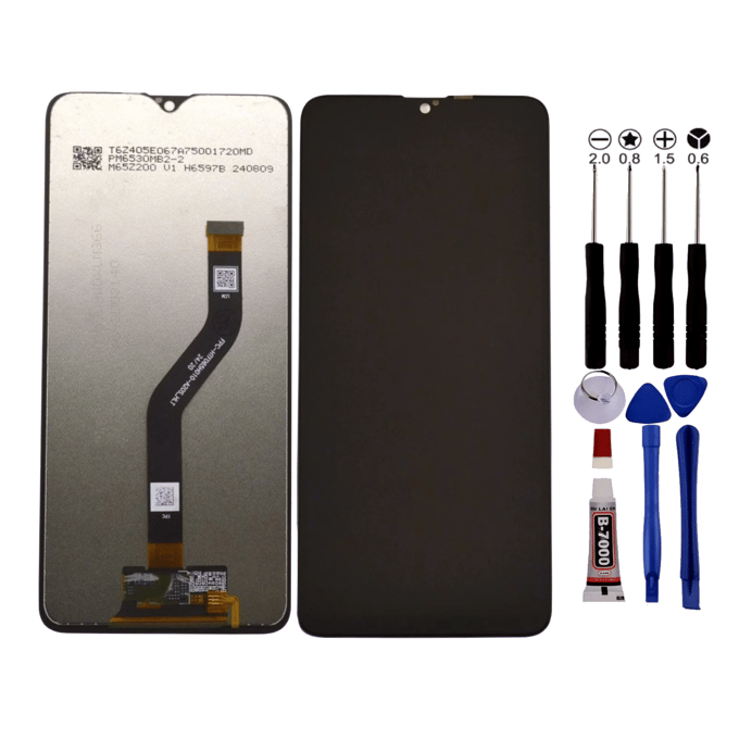 Scherm voor Samsung A20S SM-A207F zwart LCD + gereedschap + lijm