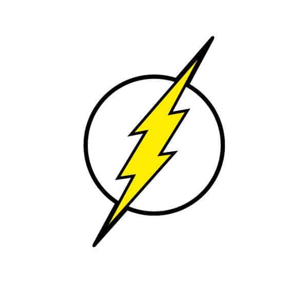 Justice League Flash Logo Hoodie - White - S