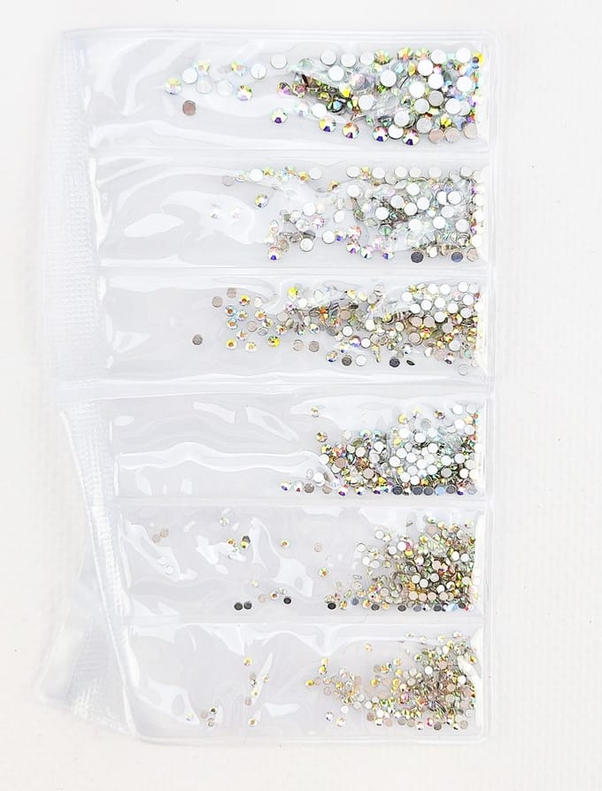 Hotfix Steentjes - assortiment - Mix kleur - AB Kleur strass stenen glitters