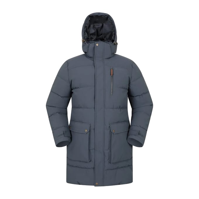 Mountain Warehouse Heren Digby Lange Gevoerde Parka (Marineblauw)