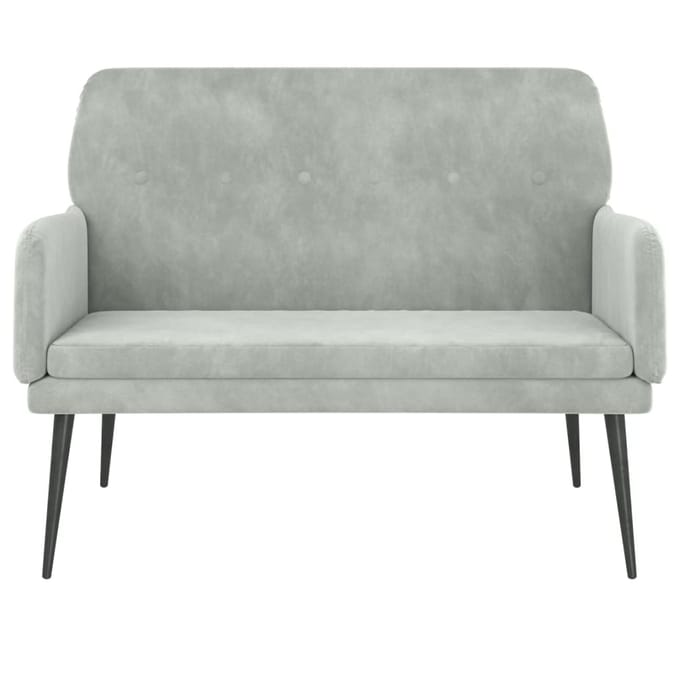 vidaXL - Bankje - 108x79x79 - cm - fluweel - lichtgrijs