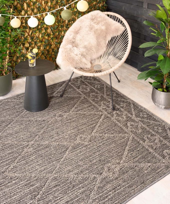 Buitenkleed bohemian - Retreat grijs 80x150