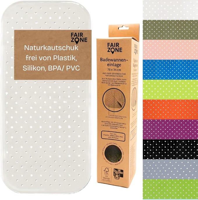 Antislip Badmat Rubber 76x34 cm - Veilig Douche- en Badkuipmat