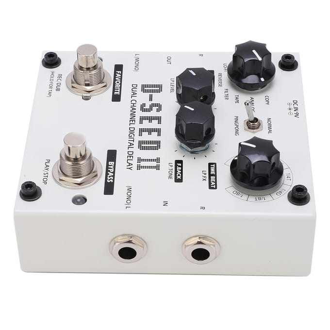 Delay Effect Stereo Dubbel Kanaal 8 Modi Loop Opname Digitale Stompbox 2000MS DC9V 220mA black