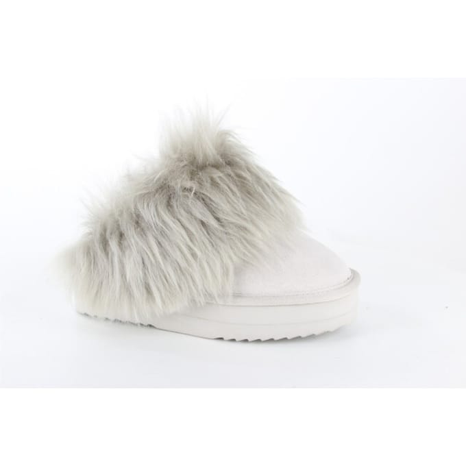 Warmbat Wagga Plateau Cement dames pantoffel (open hiel) maat 39 grijs
