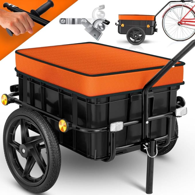 Fietskar Bagage - Fietsaanhanger - Aanhangwagen Fiets - Medium