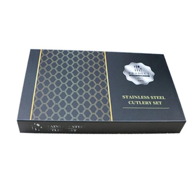 Bestekset RVS Glanzend 24 Stuks Steakmes Vork Lepel Set voor Restaurant Goudkleurig goud