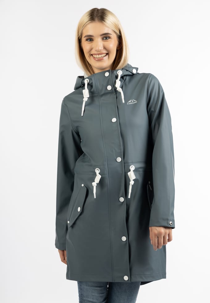 ICEBOUND Mackintosh stadsregen Dames blauw-grijs