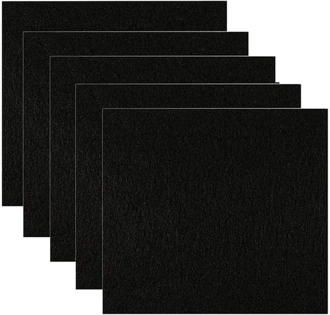 Dailygoods- Filter Vervangingsfilter - Actieve Koolfilter - Kattenbakfilter - Geurcontrole - 16 x 16 cm - 5 Stuks - Kattentoiletfilter