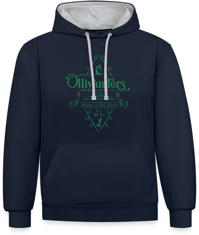 Harry Potter Olivanders Winkel Groen Logo Contrast Hoodie