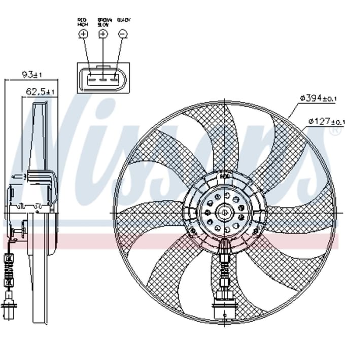 Radiator ventilator NISSENS 85549