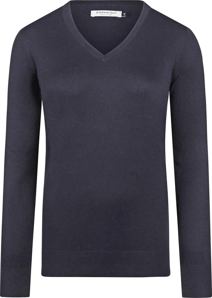 Steppin' Out Damestrui Cotton Cashmere V-hals Navy - Maat S - Heren - Pullovers