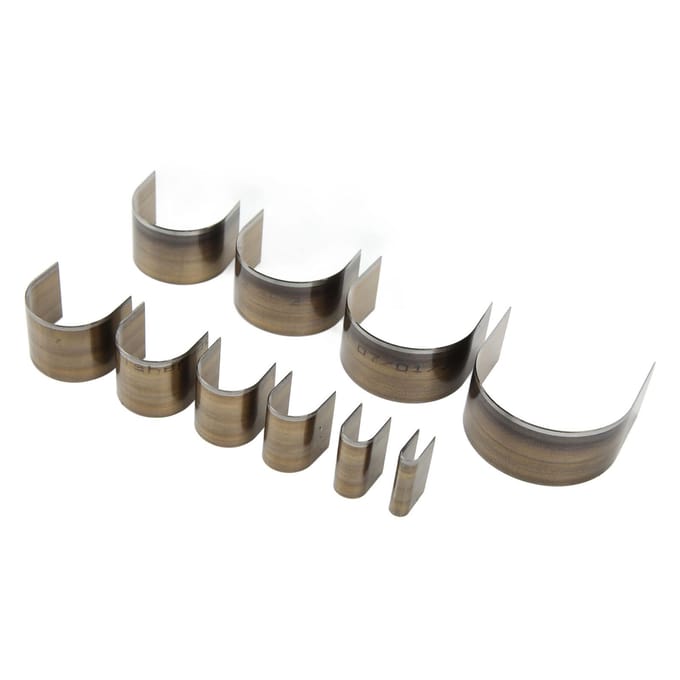 10 Stuks Leer Snijmal Handgemaakt DIY Halve Cirkel Leer Ponsen Stansgereedschap 5‑50mm gray