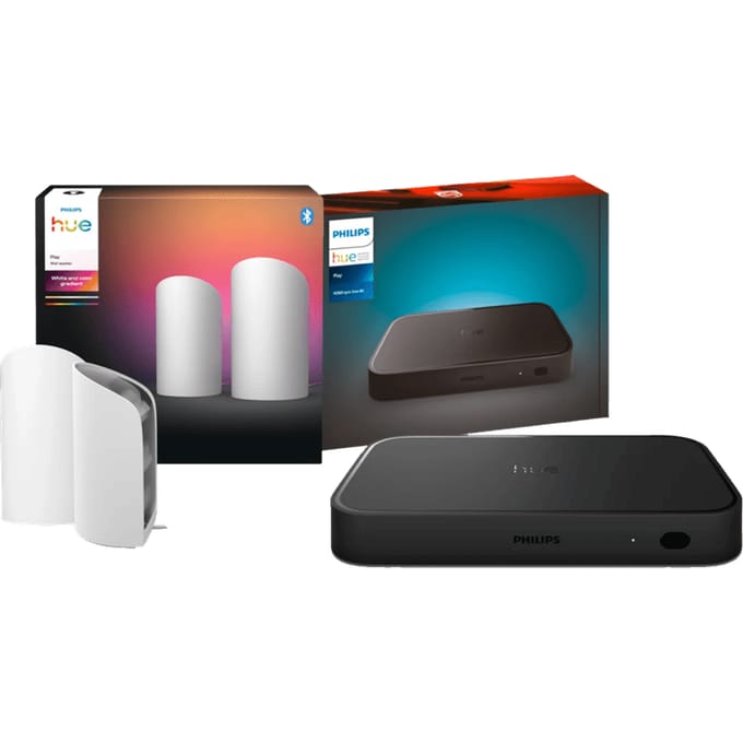 Philips Hue Play Wall Washer Wit - Duo Pack + HDMI Sync Box 8K