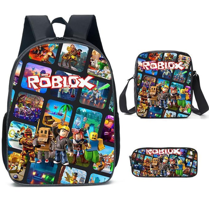Roblox Student Schooltas Basisschool en Middelbare School Rugzak Modetrend Rugzak Drie Delig Set Backpack
