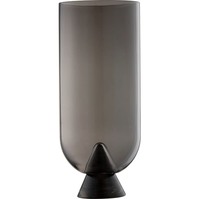 AYTM Vaas Glacies, rookgrijs, hoogte 29 cm, glas, mondgeblazen